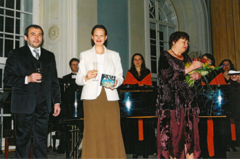 jarní koncert s křtem reedice CD Richard Kolář (vydavatel), Dagmar Burešová (sólistka ND), Dagmar Součková (hlasová poradkyně FKPS)