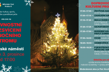 Slavnostní rozsvícení vánočního stromu na Karlínském náměstí